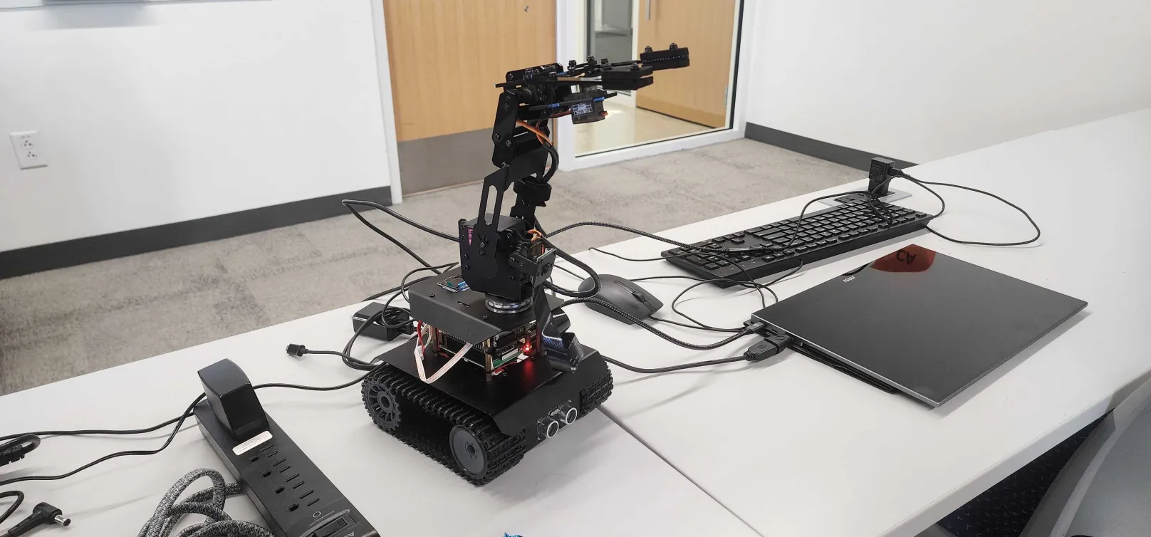 Small robot with tank treads